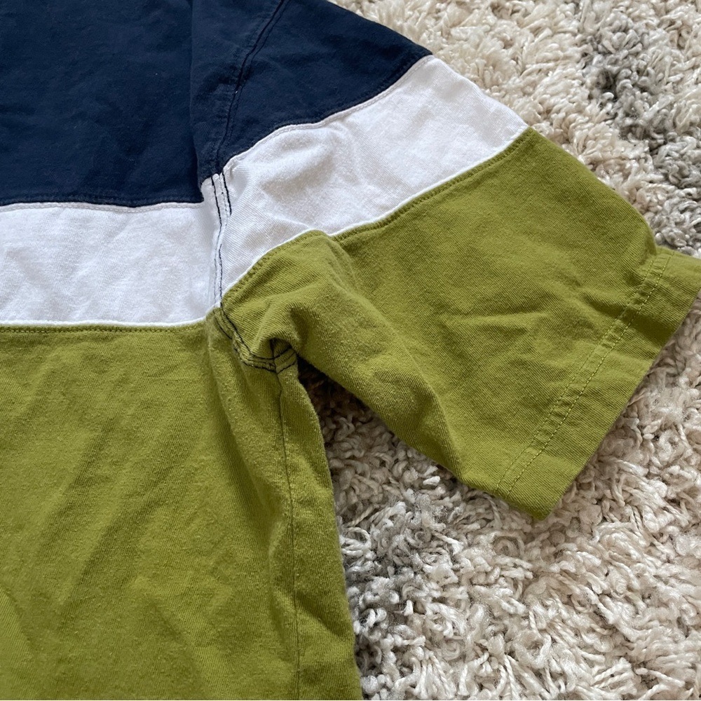 Consensus Sportswear Mens Color‎ block T-Shirt Navy White Olive Green Cotton L - Picture 7 of 9